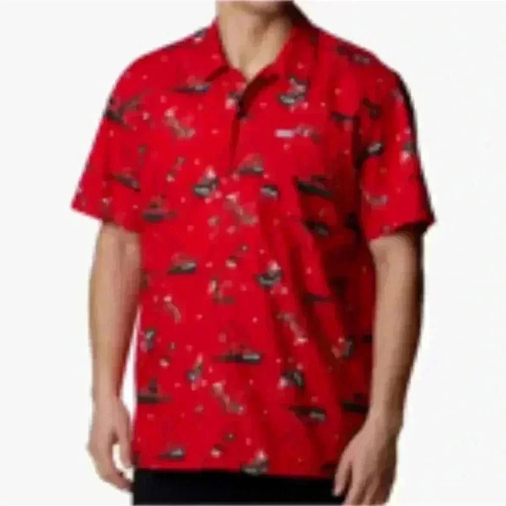 NEW Columbia PFG Marlins & Martinis Red Trollers Vented‎ Fishing Shirt Mens XXL